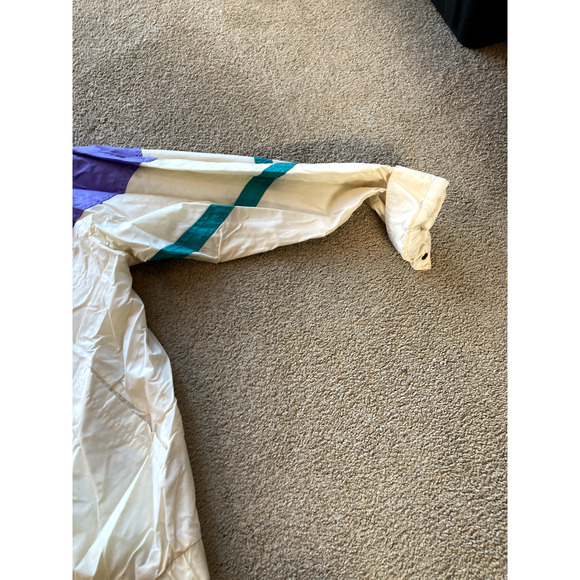 Gordon & Ferguson XXL Land N Lakes Vintage Windbreaker White Purple - Picture 4 of 8